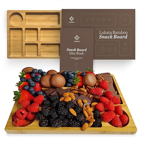 Lukata Grazing Board - Small Charcuterie Board for Snacks Cheese