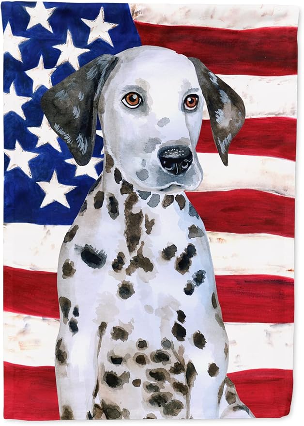 Caroline's Treasures BB9708CHF Dalmatian Puppy Patriotic House Flag