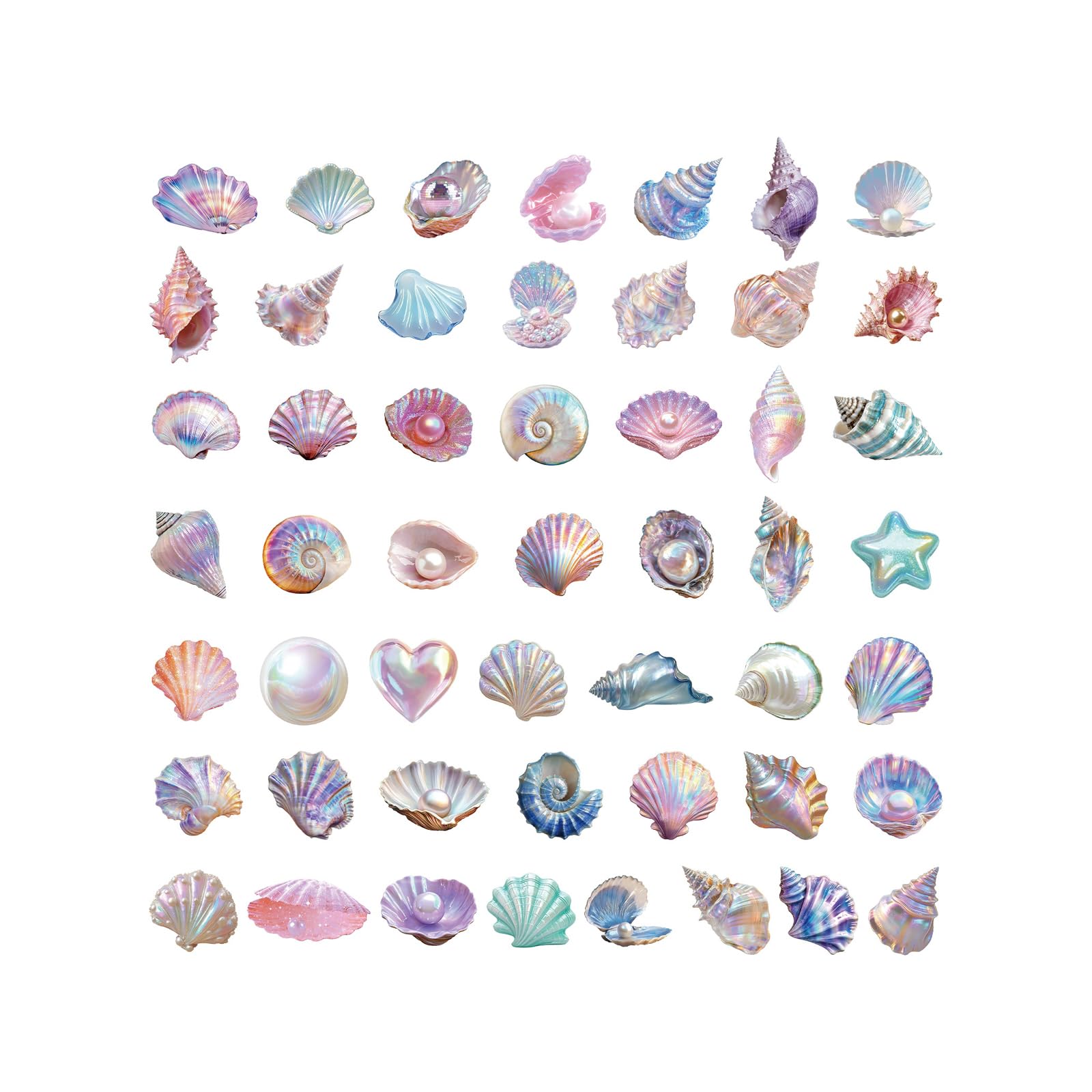 50Pcs Sea Creature Sticker Adhesive Decorative for Scrapbooking Water Bottle Laptop Phone Case Journal Album Marine Inspired Stationery Sticker
