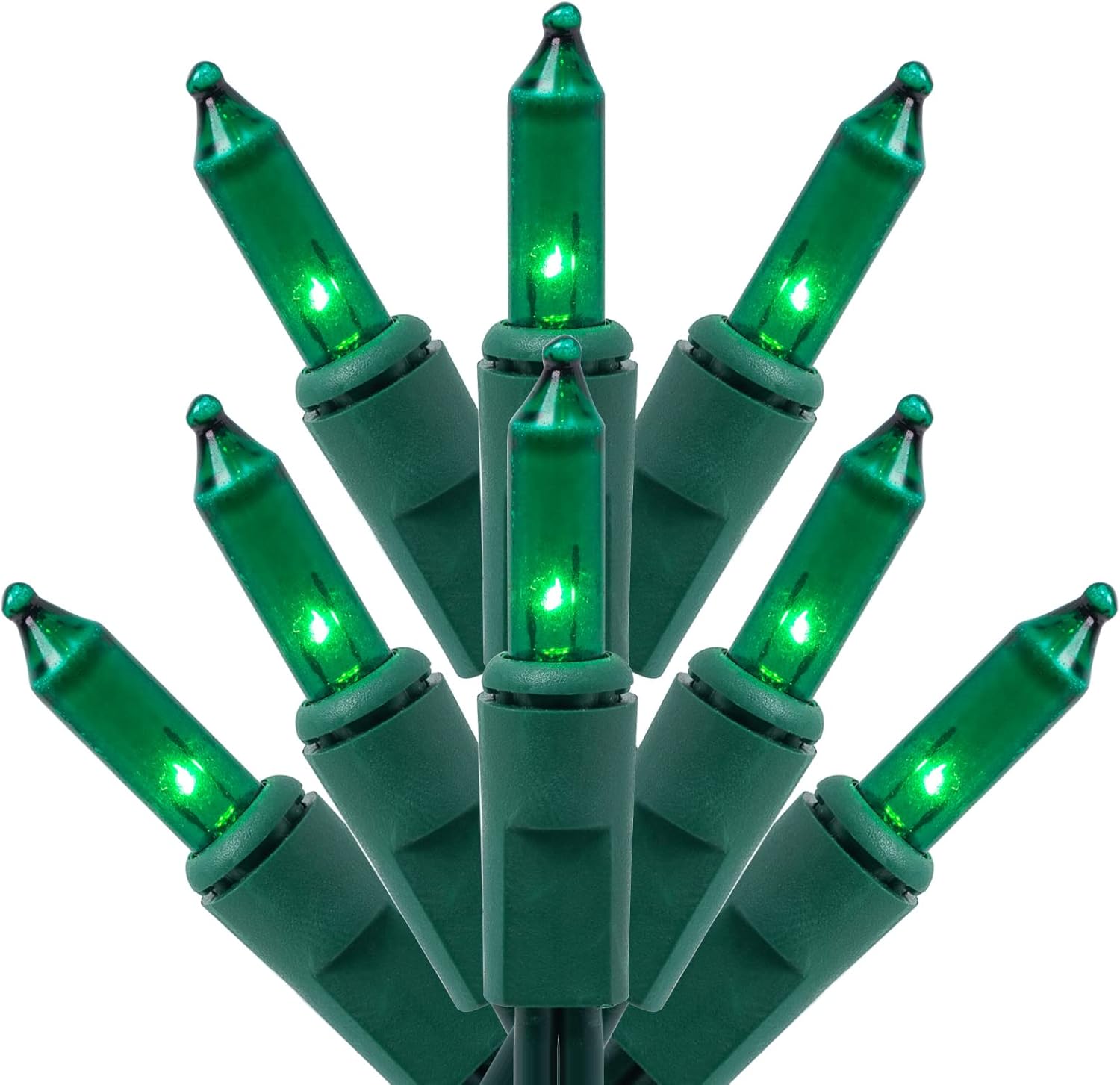 GOODFAITH Green Line UL Listed Christmas Lights 300 Lights 67.8ft (100