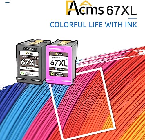 Miniatura 5 de Cartucho de tinta remanufacturado de repuesto para HP 67 67XL para impresora Envy 6052 6058 6075 DeskJet 2732 2755 DeskJet Plus 4152 4155 4158 (2