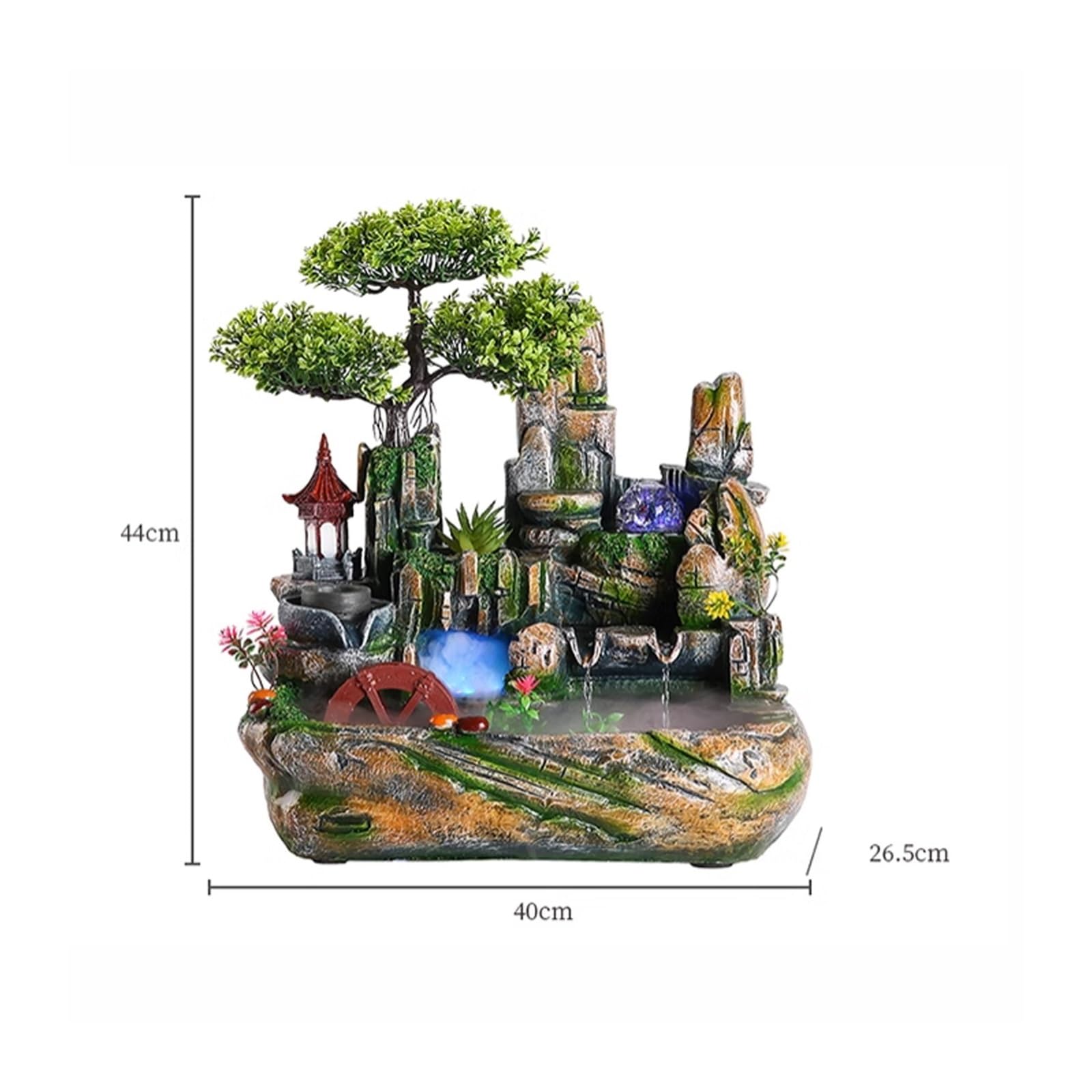 Amazon.de: brunnen Zerstubter Bonsai-Steingarten, kleine Tischdekoration  mit flieendem Wasser, Kristallkugel-Geschenke, Landschaftsornamente aus  Keramik Wohnaccessoires & Deko