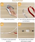 Hensam 180pcs LED Under Cabinet Lighting Kits, 6pcs 20inch Dimmable LED Strip Lights for Kitchen, Shelf, Counter, Showcase, 3000K Warm White Light Flexible Under Cabinet Lights with Power Adapter