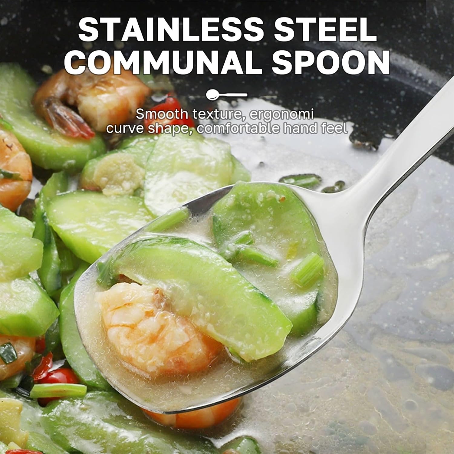 2pcs Stainless Steel Serving Spoon, Buffet Serving Spoon, Large Spoon, Used in Buffet Restaurants, Hotels, Picnics