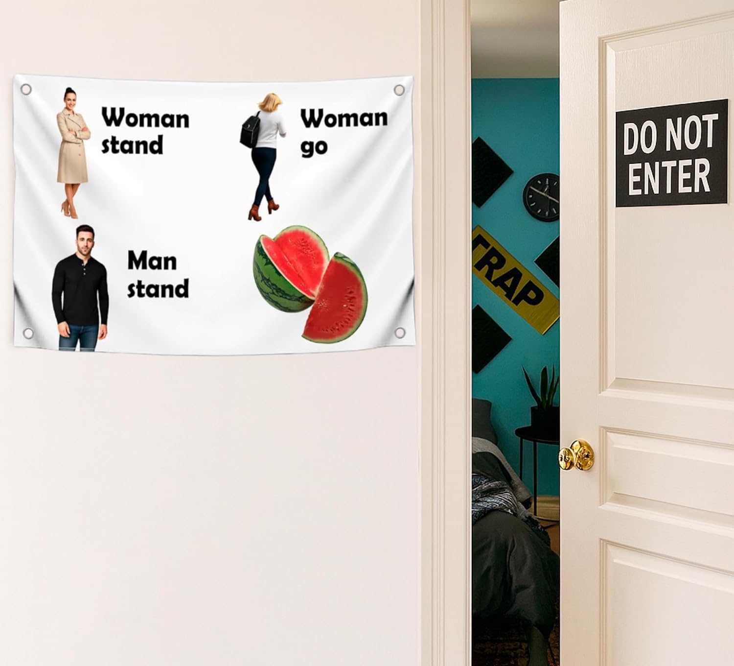 3x5 Feet Flags with Quote ''Woman Stand Woman Go Man Stand'' - Single Sided Flags for Bedroom Mans - Cool Poster Polyester for Room with Four Brass Grommets - Dorm Flag Outdoor or Indoor - Image 6