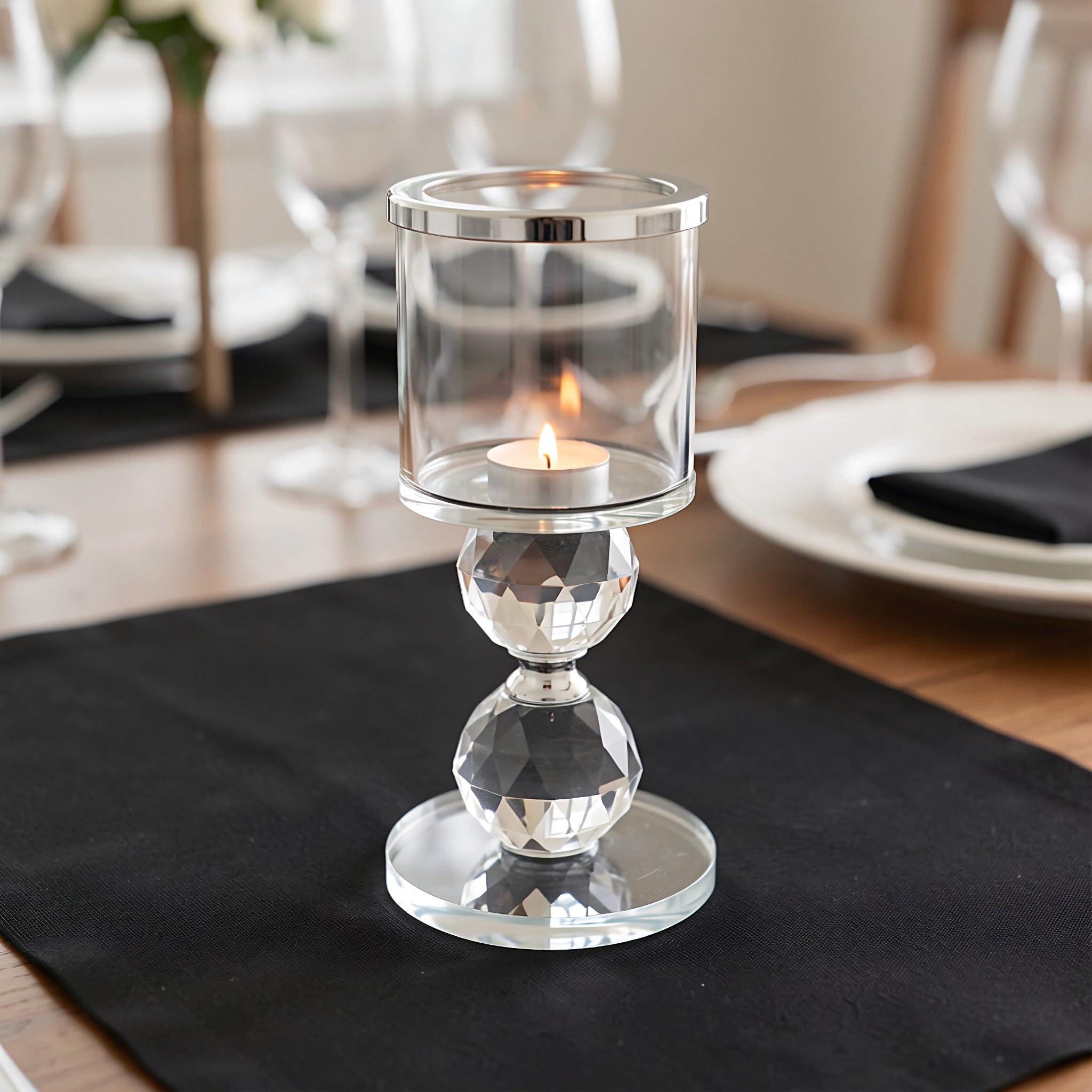 Zerodeko 2 portavelas cónicos Transparentes para Velas de 2 Pulgadas.