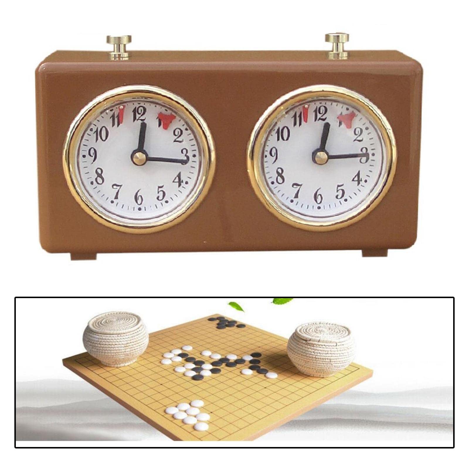 Mechanische Schachspieluhr, internationale Schachuhr, Turnieruhr, analog, Schachuhr, Timer (keine Batterie erforderlich) für Zuhause, Schule, Schach spielen
