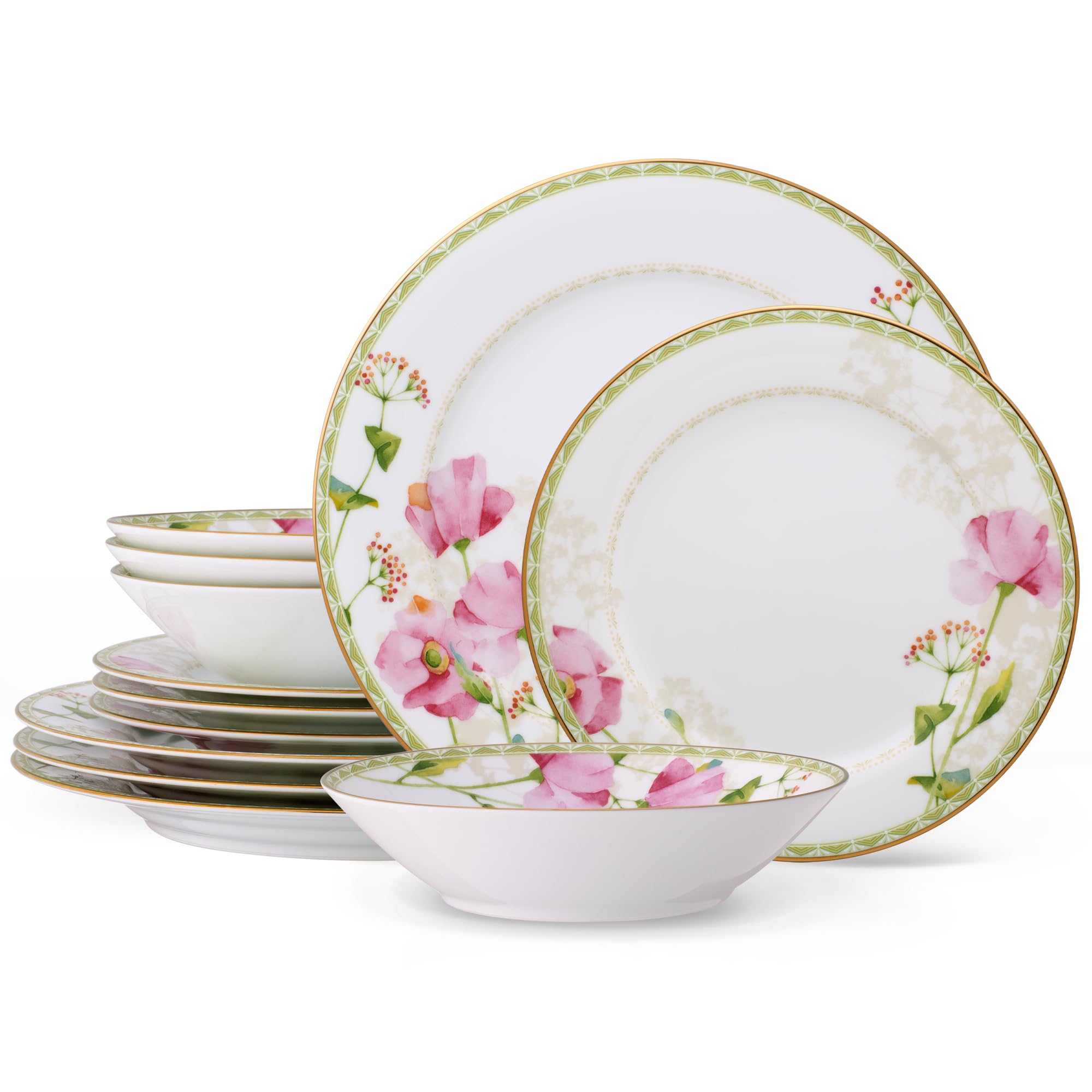 Noritake Poppy Place 12-Piece Dinnerware Set, Service for 4