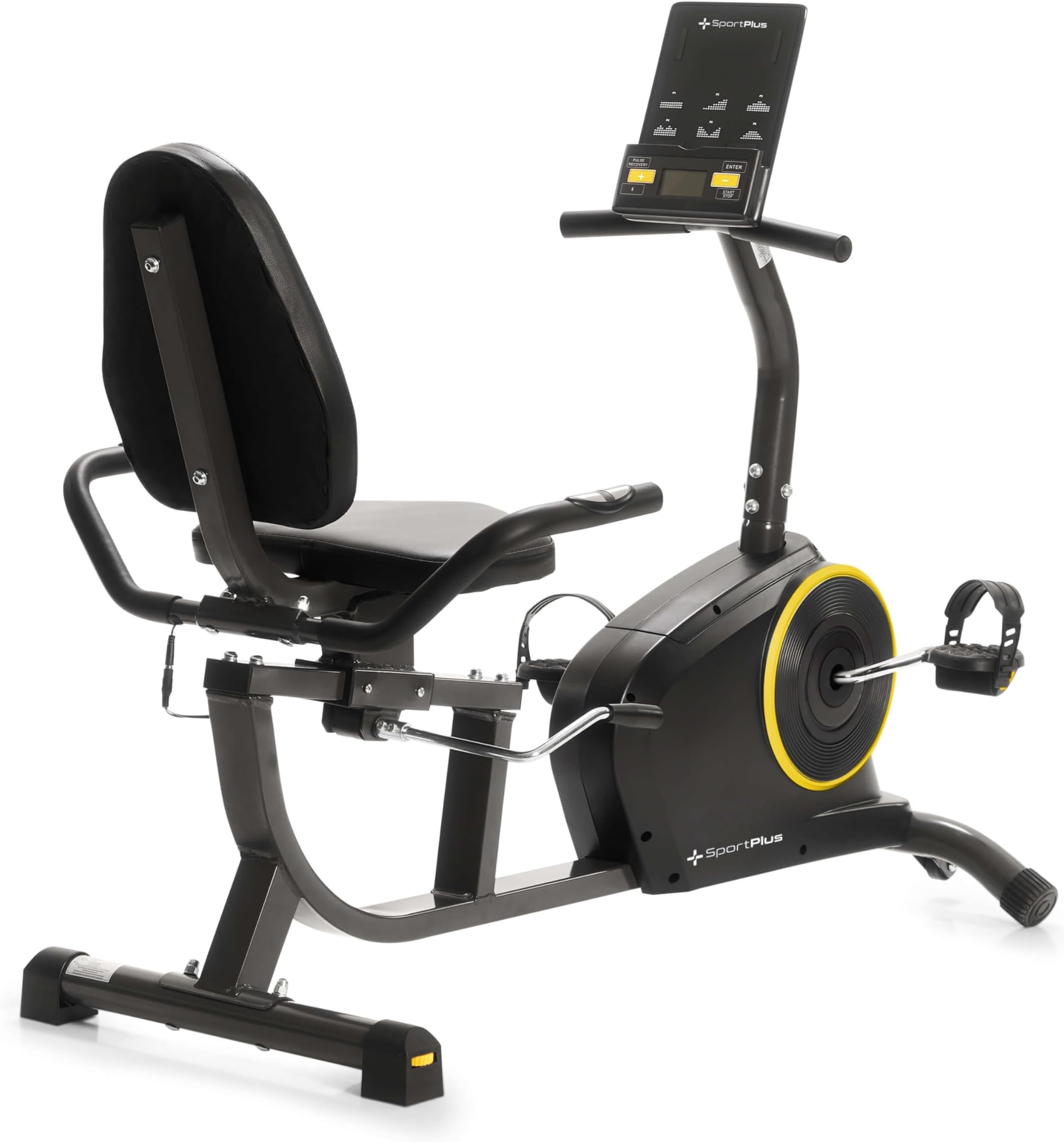 SportPlus Recumbent Bike โ App Control (Google Street View) โ 24 Resistance Levels โ Hand Pulse Sensors โ Tablet Holder โ Training Computer โ Safety Tested โ UK 3-pin plug (Type G); SP-RB-9500-iE