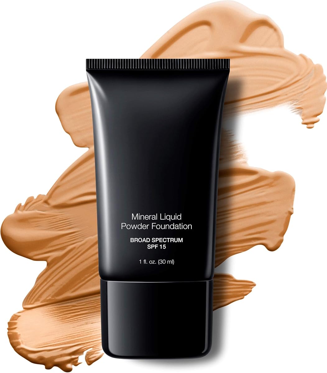 Jolie Mineral Liquid Powder Foundation FPS 15 1 Fl. Oz. Hipoalergénico - Para todo tipo de piel (beige natural)