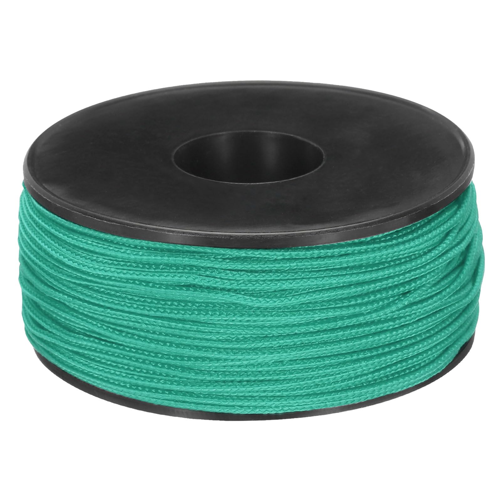 sourcing map 1.18mm x 164 Feet Paracord Micro Cord Rope 100 LB Polyester Braided Cord Spool for Camping Outdoor Jewelry Bracelet, Lawn Green