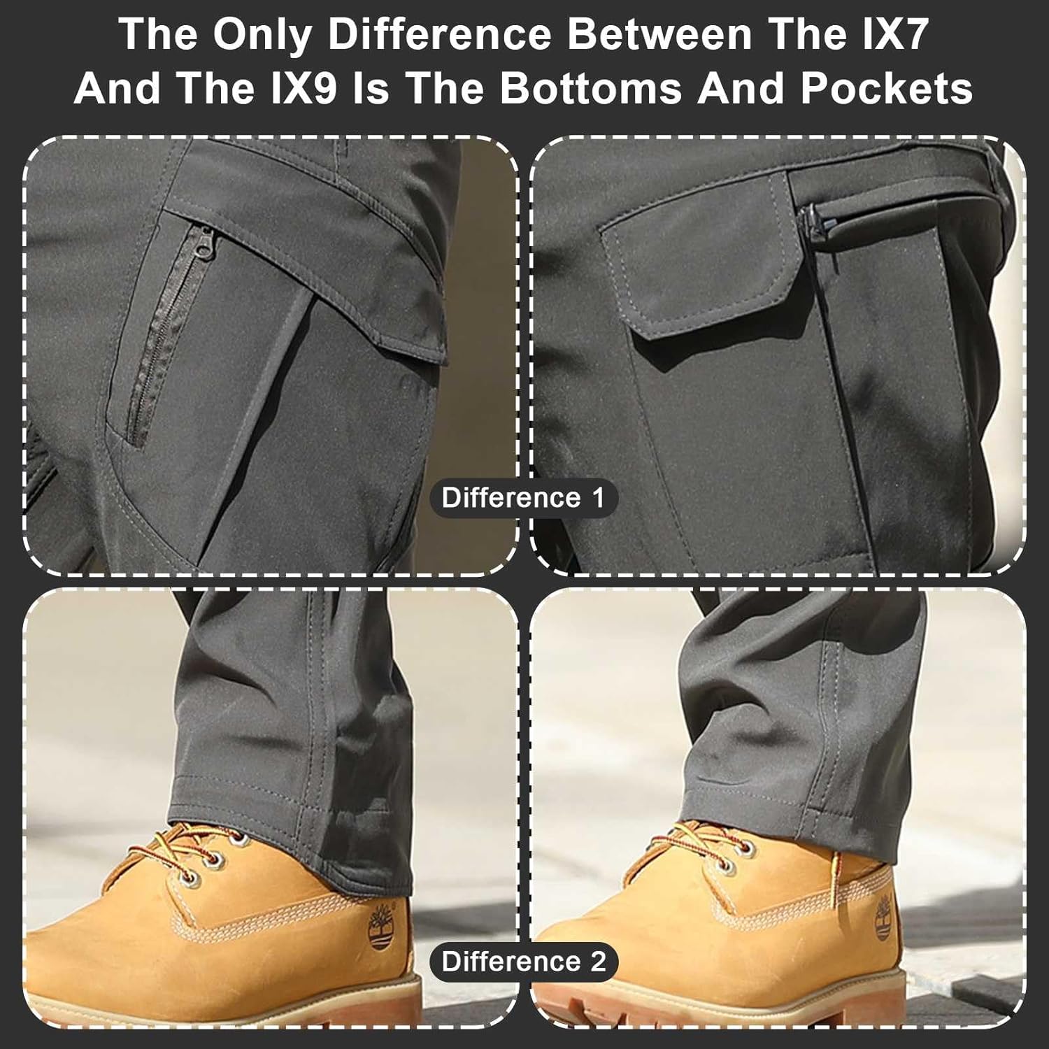 Mens Casual Tactical Pants, Durable Ripstop Cargo Pants, Outdoor Military Combat Cargo Trousers with Multi Pockets