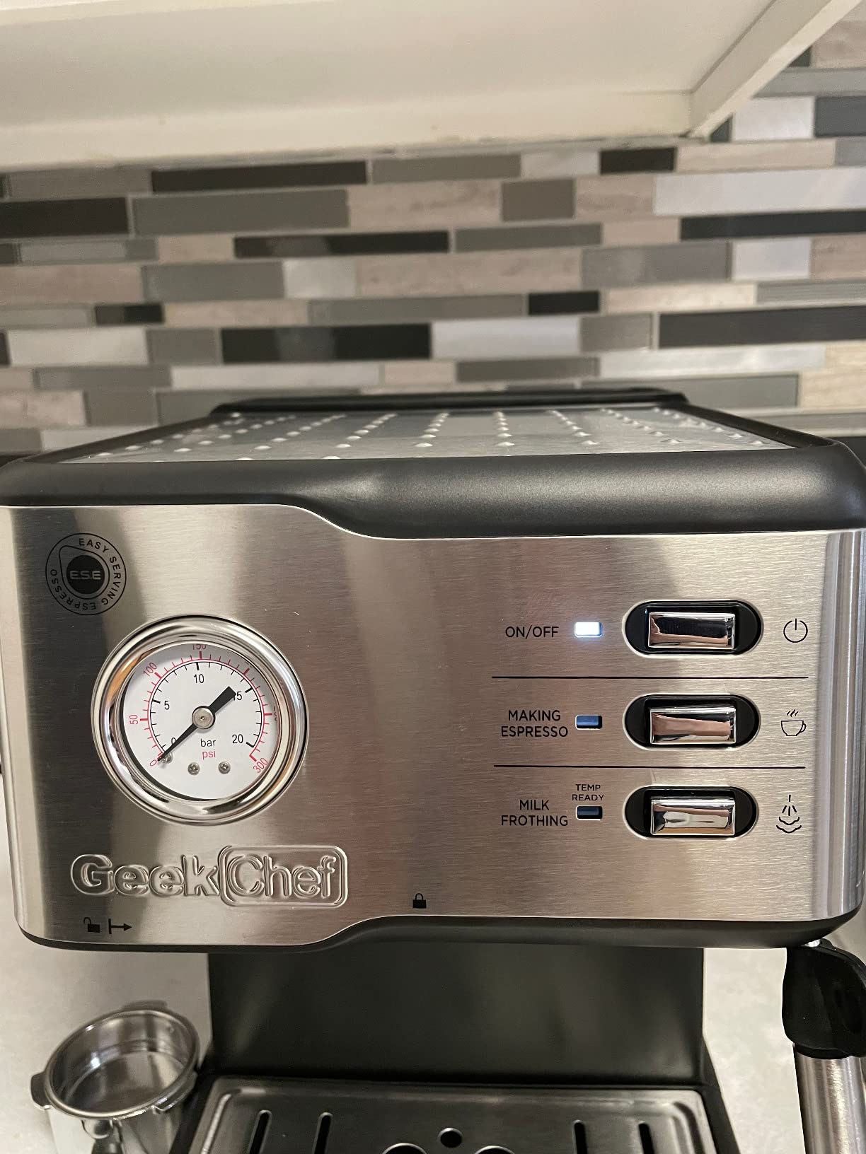 28/mo Finance Geek Chef Espresso Machine 20 Bar Pump Pressure