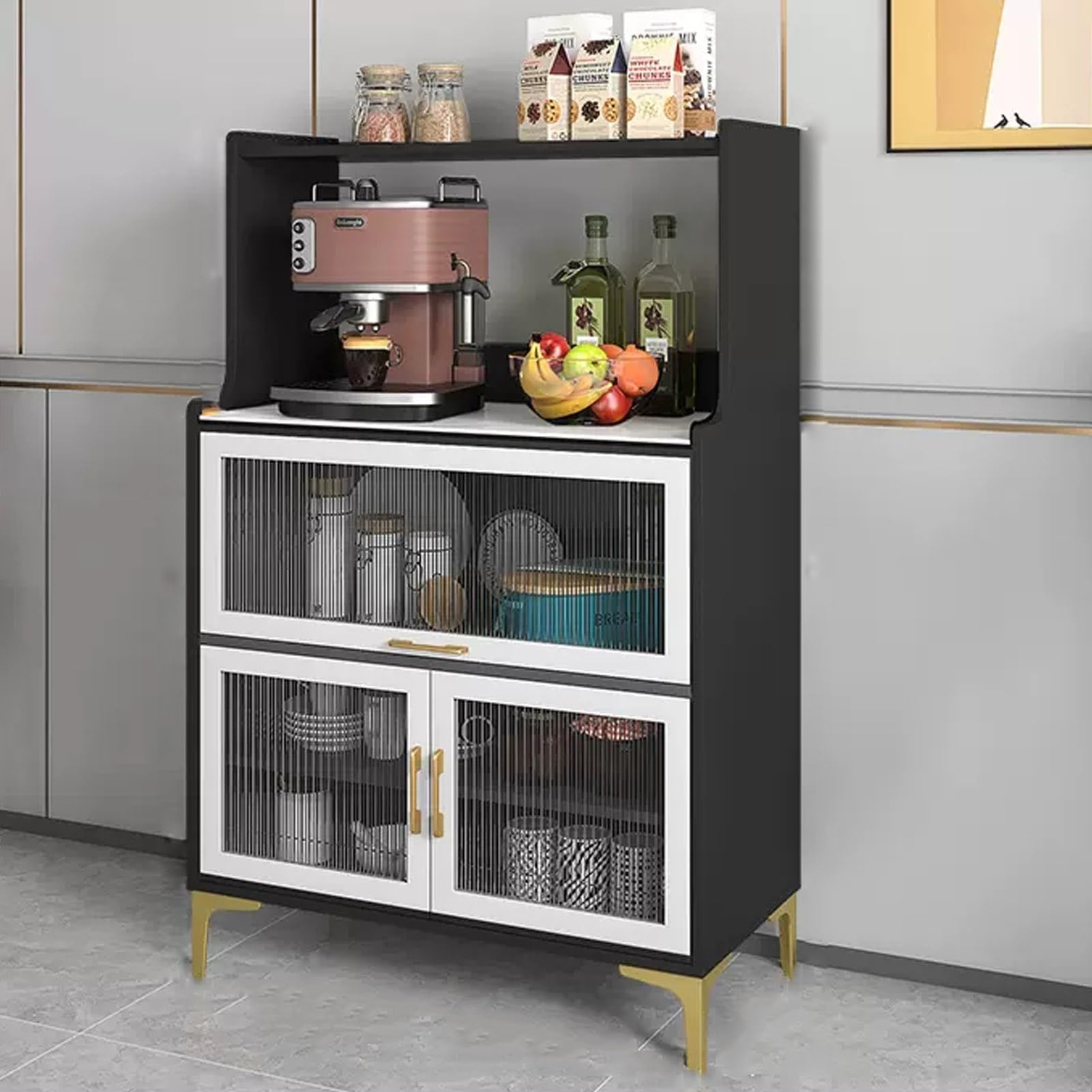 Armoire multi-rangements pour désencombrer la cuisine avec étagères réglables