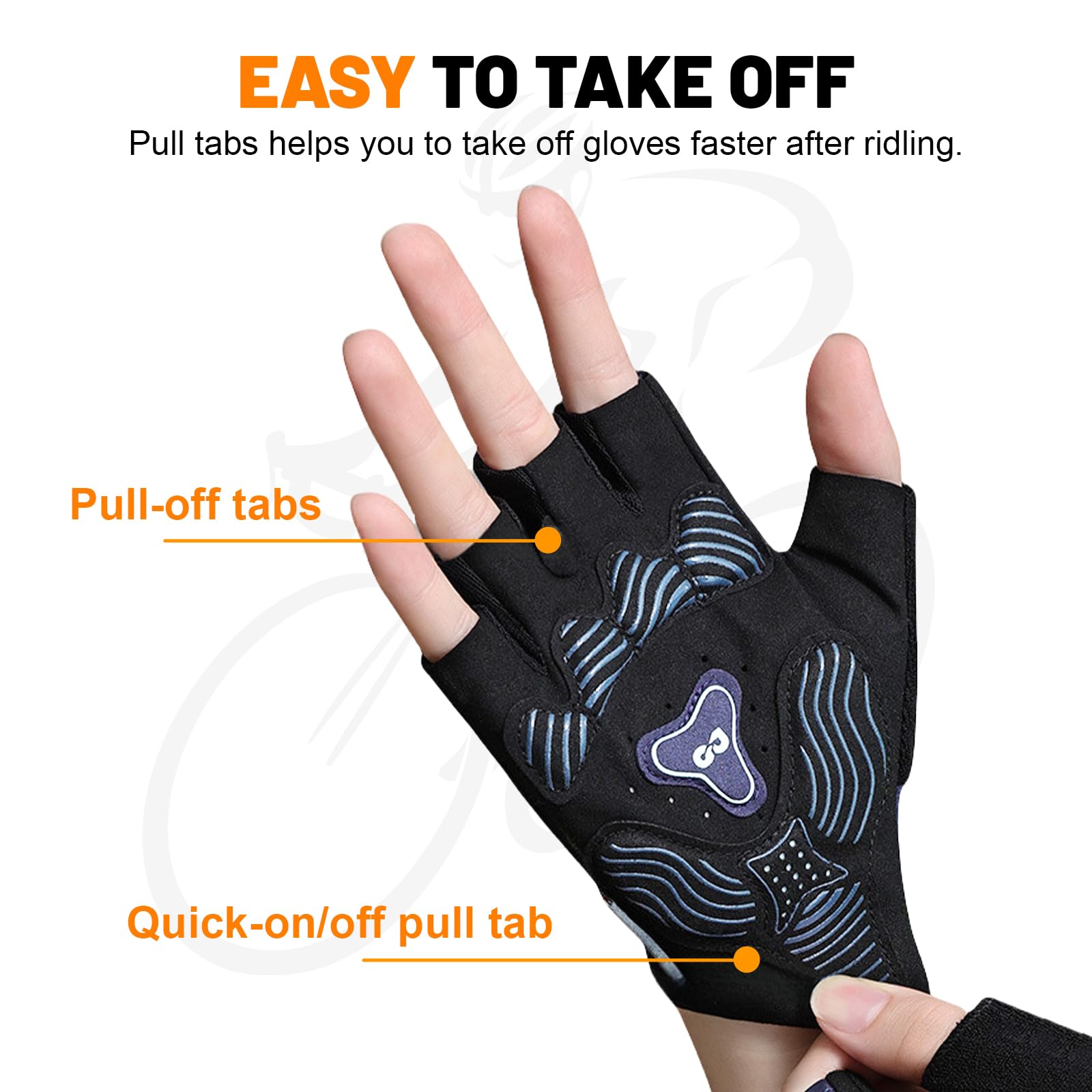 Flintronic Gants de Cyclisme Demi-Doigts Hommes Femmes, Mitaines VTT Rembourrés Antidérapant Respirants