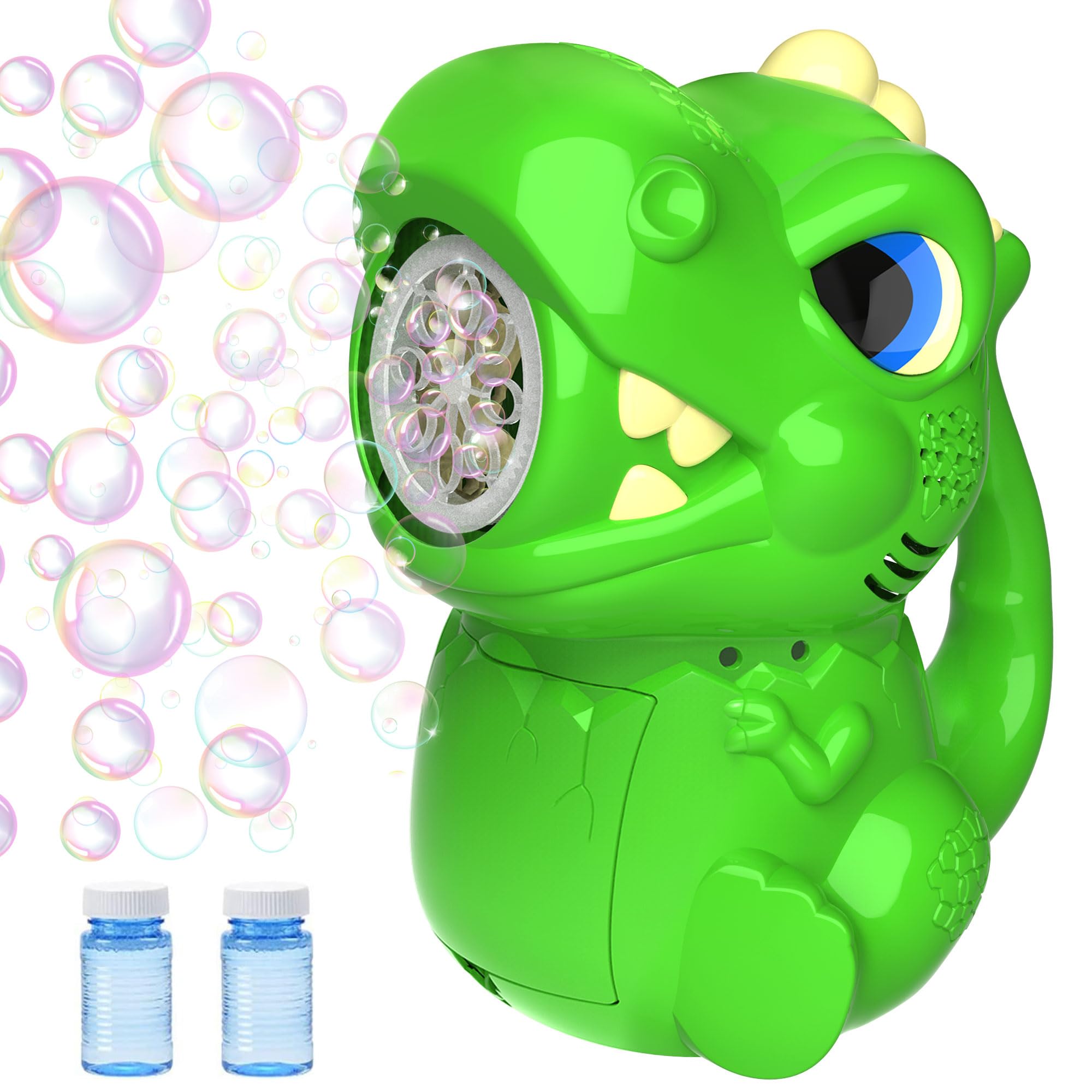 Photo 1 of Bubble Machine for Kids, Electric Multi Hole Automatic Dinosaur Bubble Machine, Summer Outdoor Dinosaur Toy Bubble