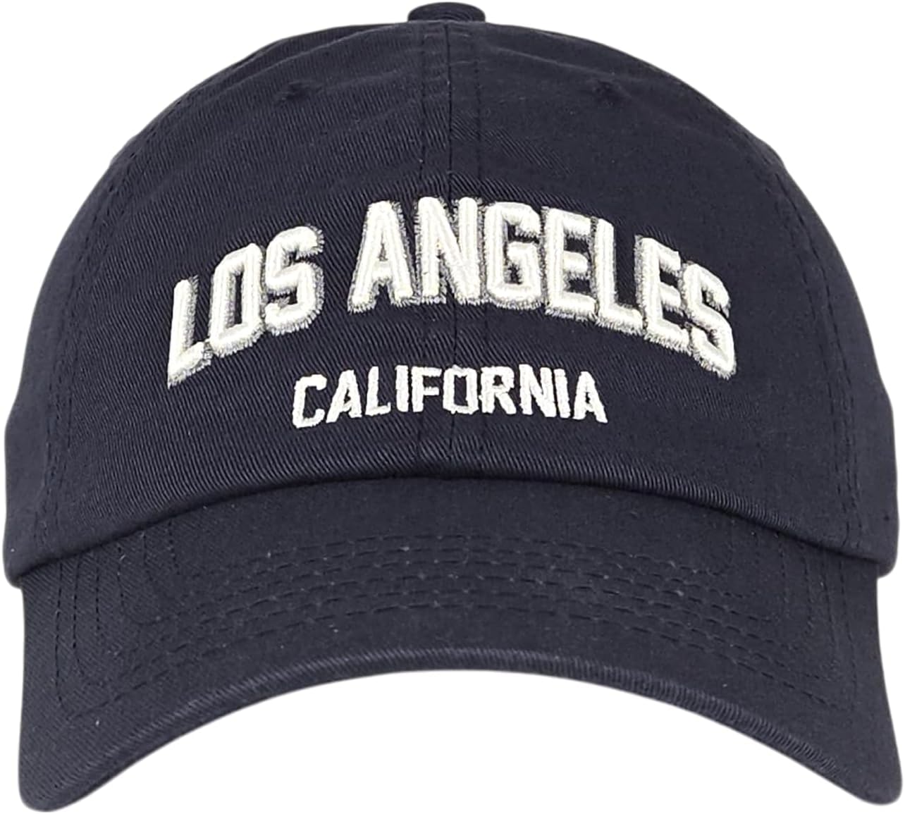 Los Angeles California Cotton Baseball Cap Adjustable Metal Buckle Unstructured Low-Profile Hat - Image 2