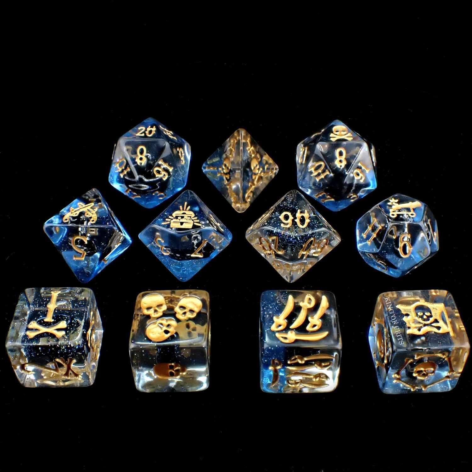 Chessex Dice Sets: Borealis Pink with Silver - Ten Sided Die d10 Set (10)