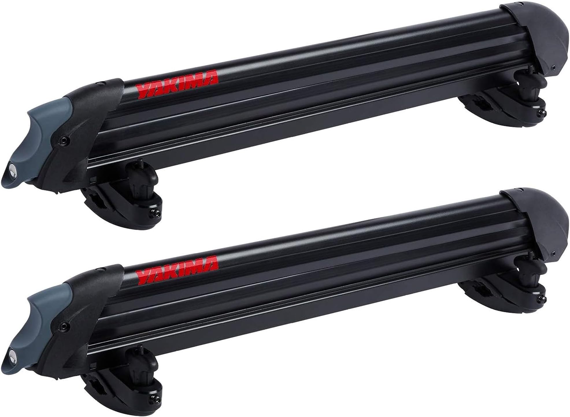 PowderHound 6 Ski & Snowboard Mount, Fits Up to 6 Pairs of Skis or 4 Snowboards, Rides Quietly, Fits Most Roof Racks, Black