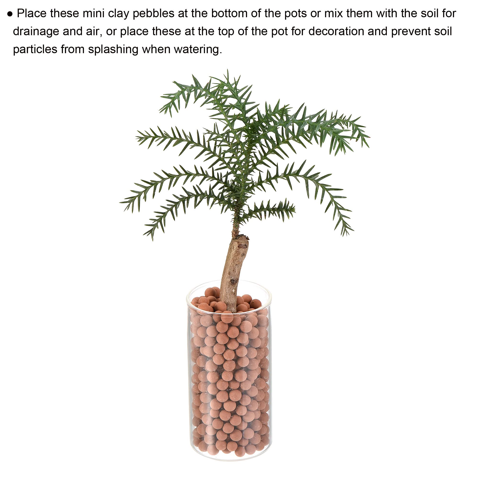sourcing map Blhton 9-10mm 0.22 Pfund Gartenarbeit Topf Blle fr Wachsen  Vasen Bonsai Rosa: Amazon.de: Garten