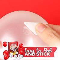 Vista 6 de XFasten Puntos de pegamento para globos transparentes, extraíbles, 2500 unidades (25 rollos), cinta adhesiva para arco de globos, puntos de cinta
