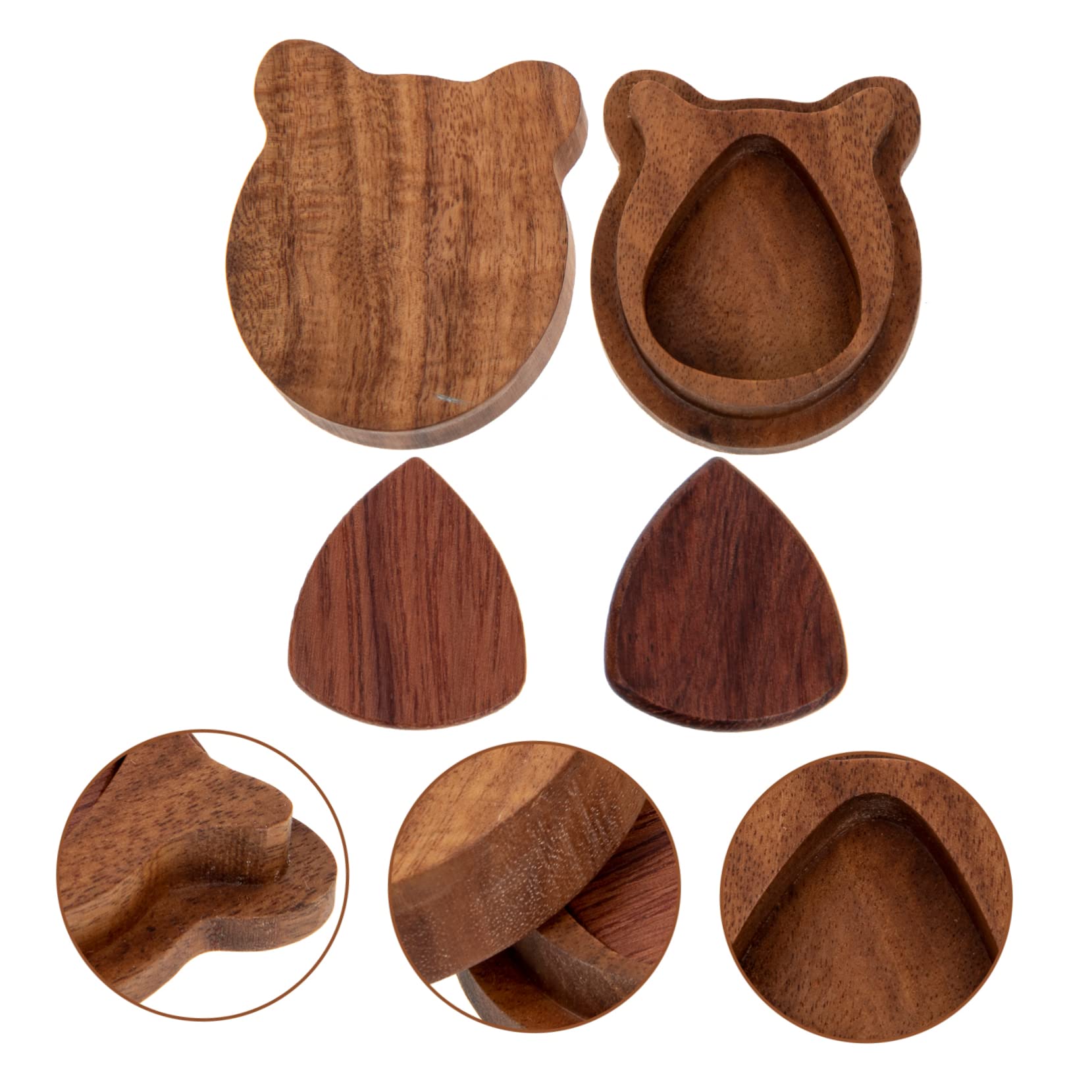 ifundom 4sätze Praktische Holz-Gitarren-Picks Mit Leicht Und Tragbar Sicheres Material Für Gitarristen Und Musikliebhaber