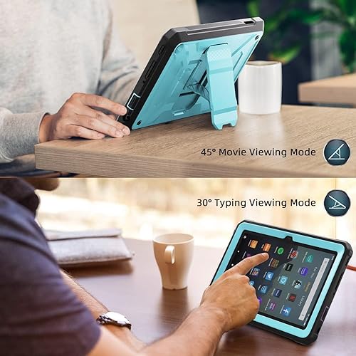 Miniatura 9 de DJ&RPPQ - Funda para tablet Kindle Fire 7 (12 generación, versión 2022)  DJ&RPPQ Lightweight Armor Series Full Body Rugged Soporte de visualización