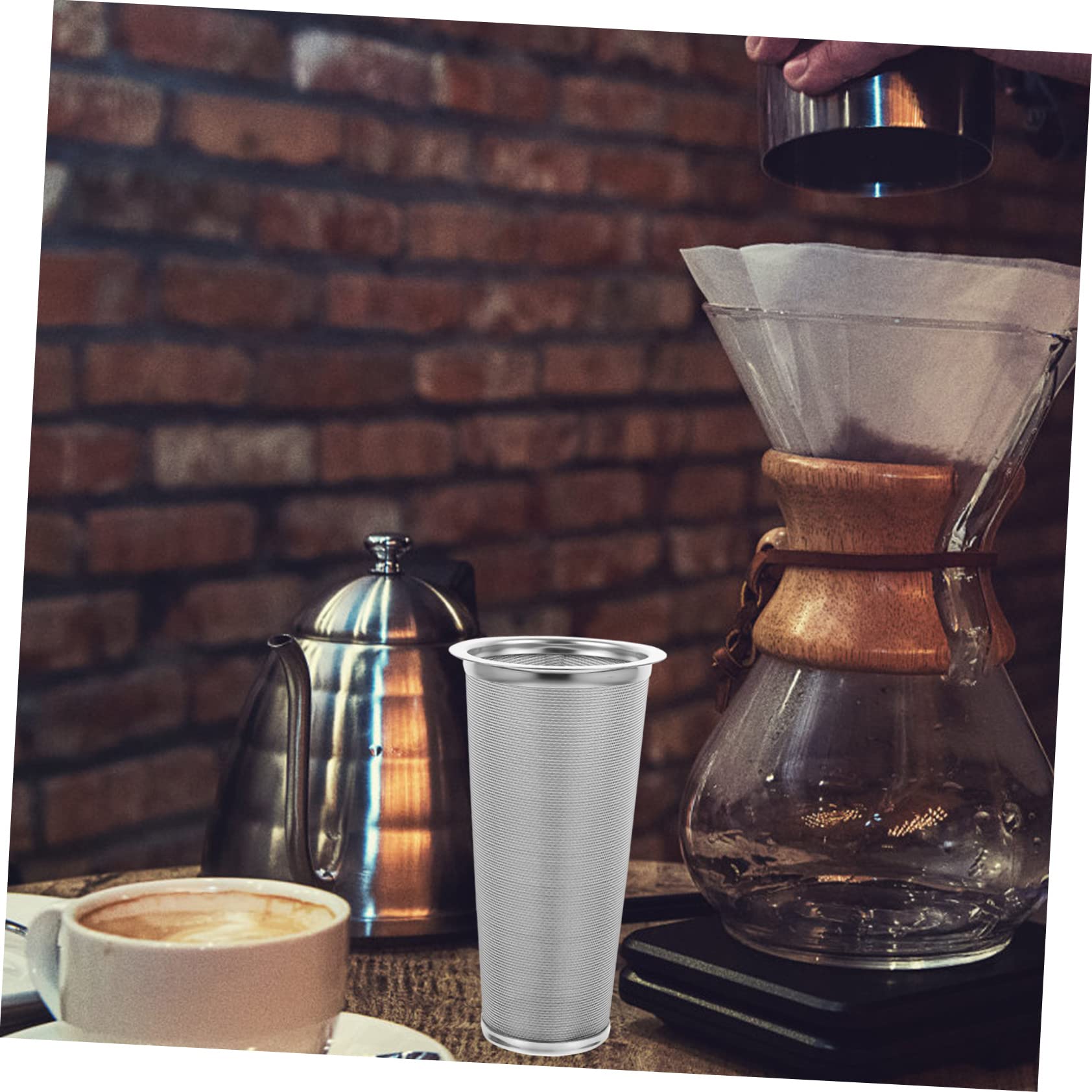 OUNONA 3piezas Colador De Café De Acero Inoxidable Filtro Reutilizable Para Infusiones De Té y Café Diseño Práctico y Duradero