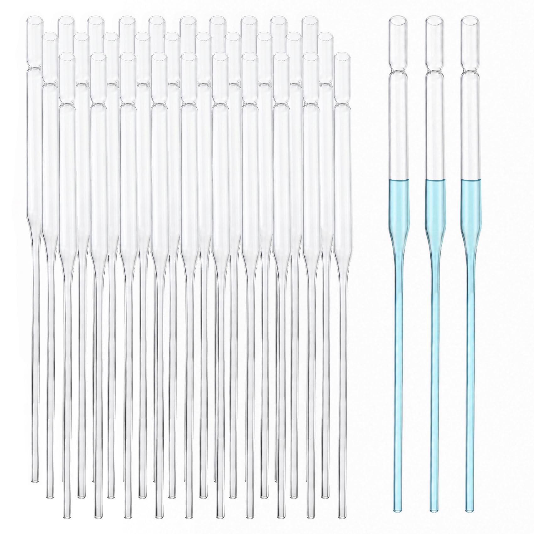 250 Stück Pasteur-Glaspipetten 7x230 mm - Einweg-Pasteur-Glaspipetten aus Borosilikatglas