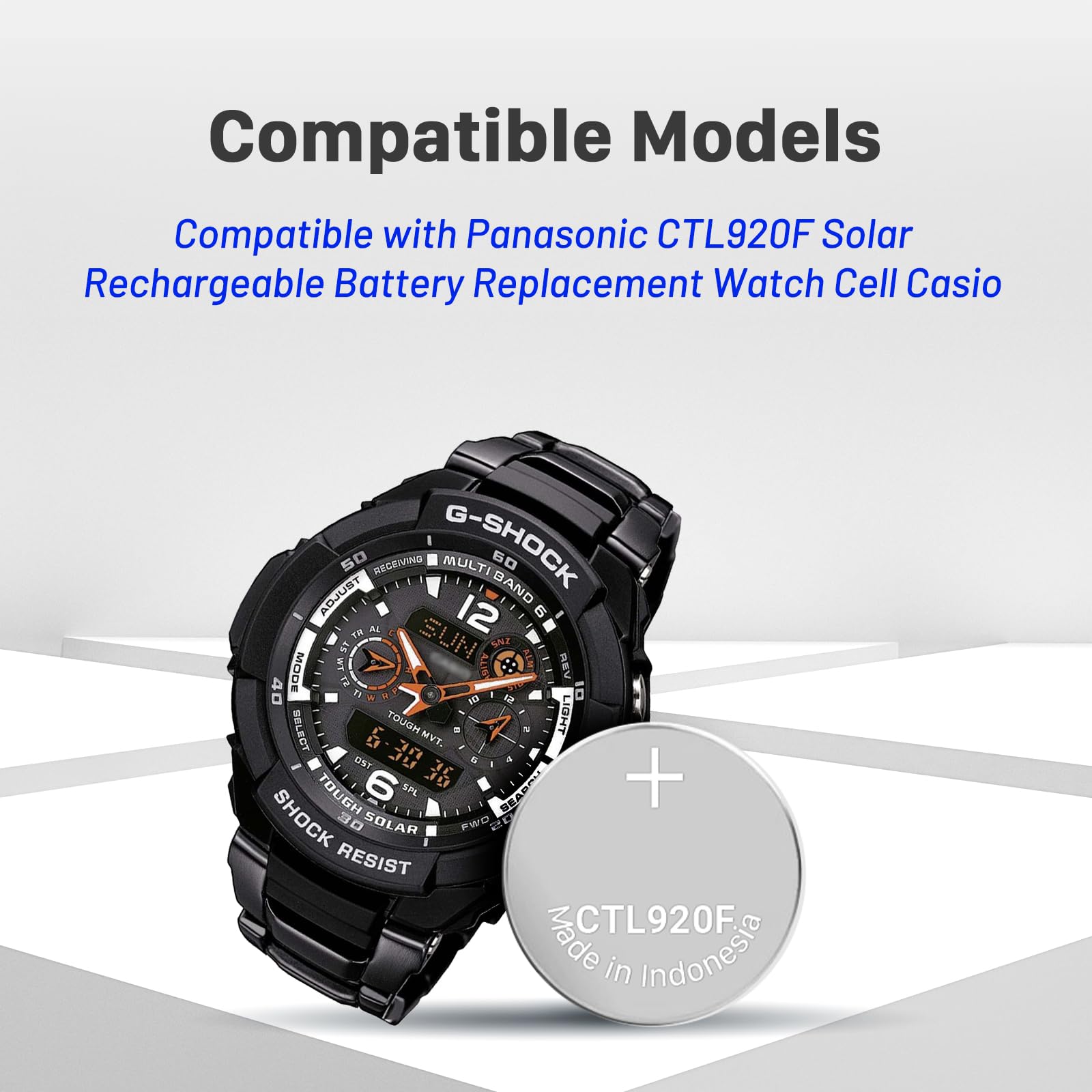 CTL920F Batterie solaire de rechange compatible avec Panasonic CTL920F Batterie solaire de montre Casio