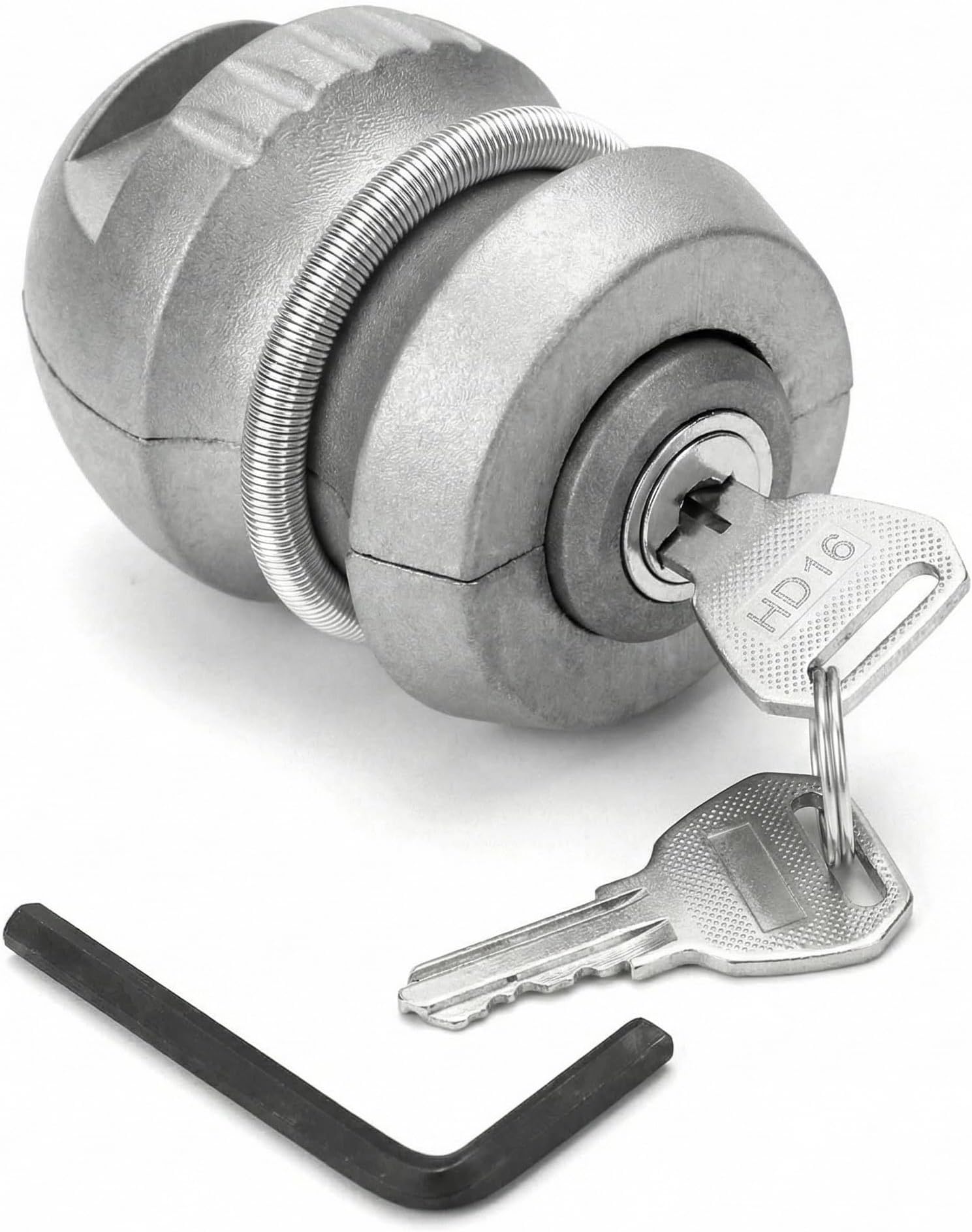 QWORK® Caravan Hitch Lock, Trailer Hitch Lock, Zinc Alloy, Universal Trailer Lock, Anti-theft Locking Device