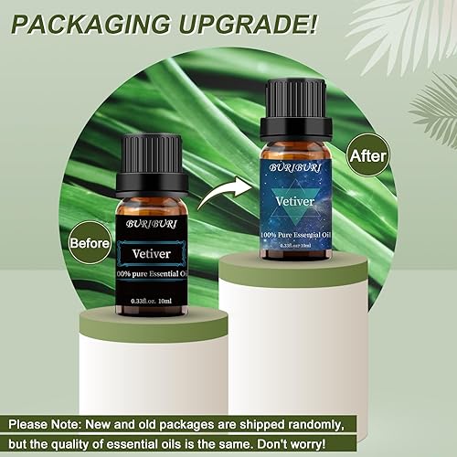 Miniatura 8 de BURIBURI - Aceite esencial de vetiver orgánico para difusor, piel, fabricación de velas y perfume de jabón - 100% puro, no diluido, natural, aceites