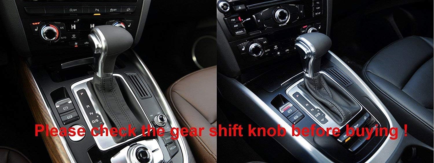 JI Loncky Leather Gear Shift Knob Cover for Audi A4/A5/A6/A7/Q5/Q7/S6/S7/Allroad Automatic Accessories