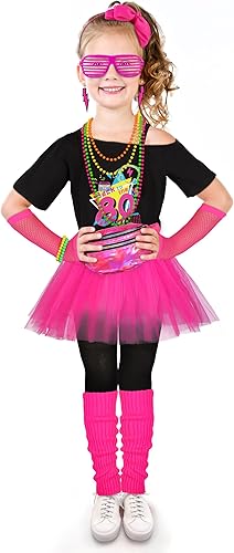 Miniatura 6 de AOTHSO Conjunto de 18 piezas de accesorios para disfraz de los años 80 para niñas, Halloween, cosplay, fiesta de los años 80, conjunto de disfraz