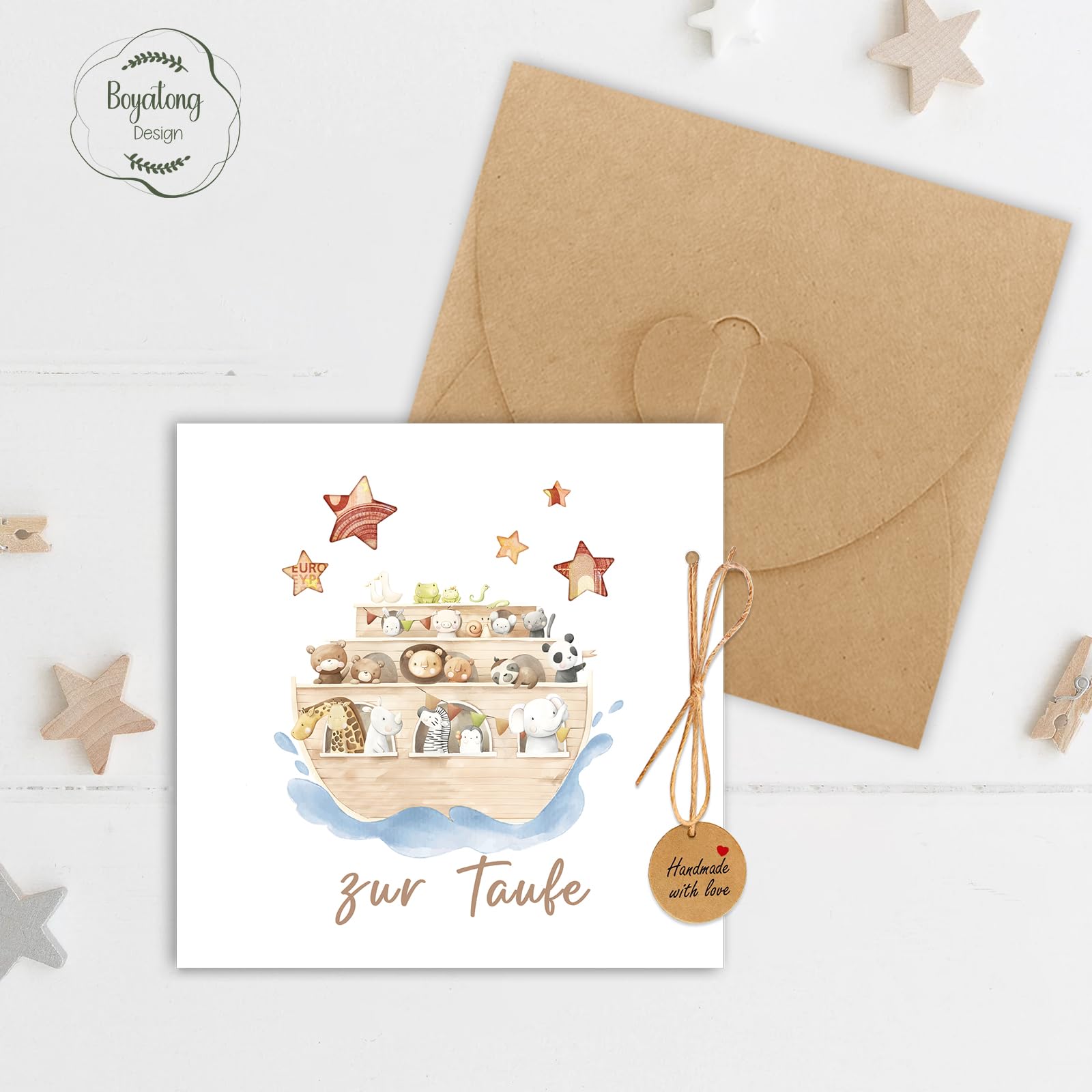 Carte cadeau baptême avec enveloppes, cadeaux de baptême, cadeaux de baptême originaux pour filles et garçons