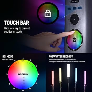 Amazon | NEEWER TL60 RGB チューブライト スティックライト LEDビデオ