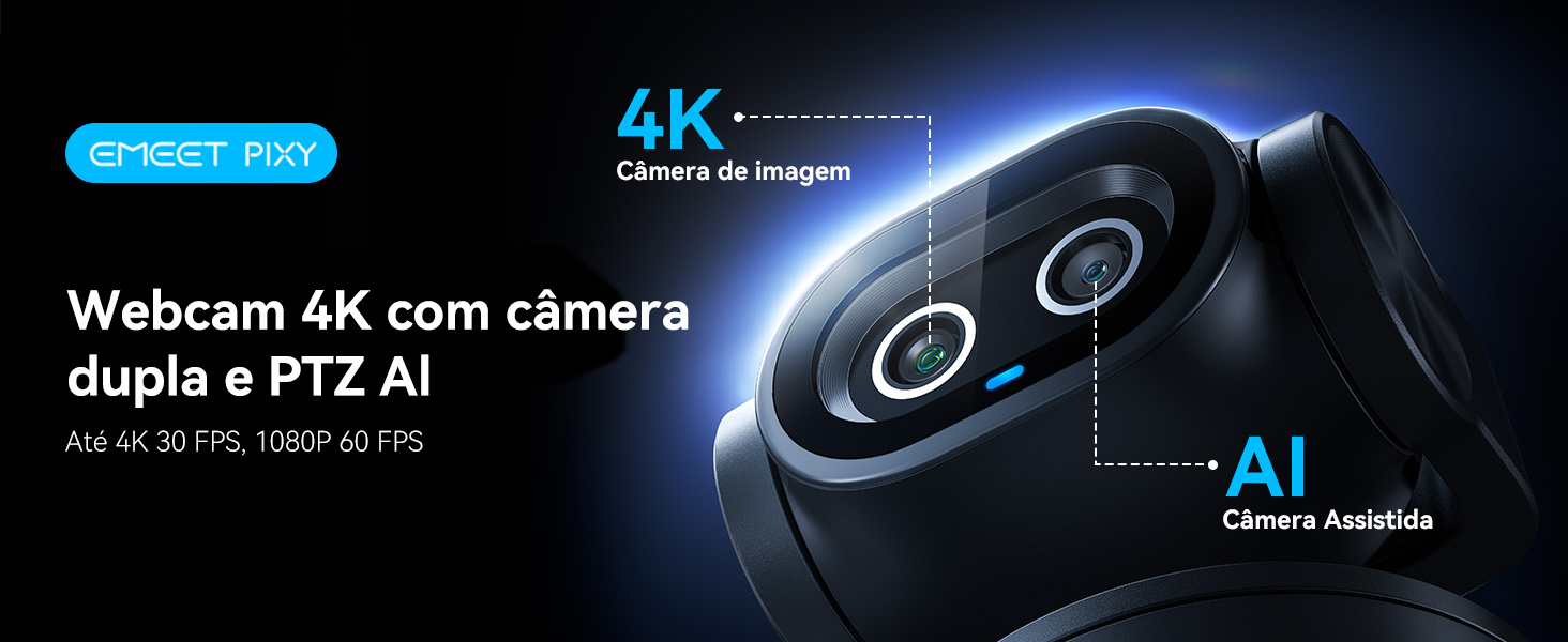 EMEET PIXy デュアルカメラ PTZ 4Kウェブカメラ EMEET PIXY Dual-Camera AI-Powered PTZ Camera 4K, AI Tracking