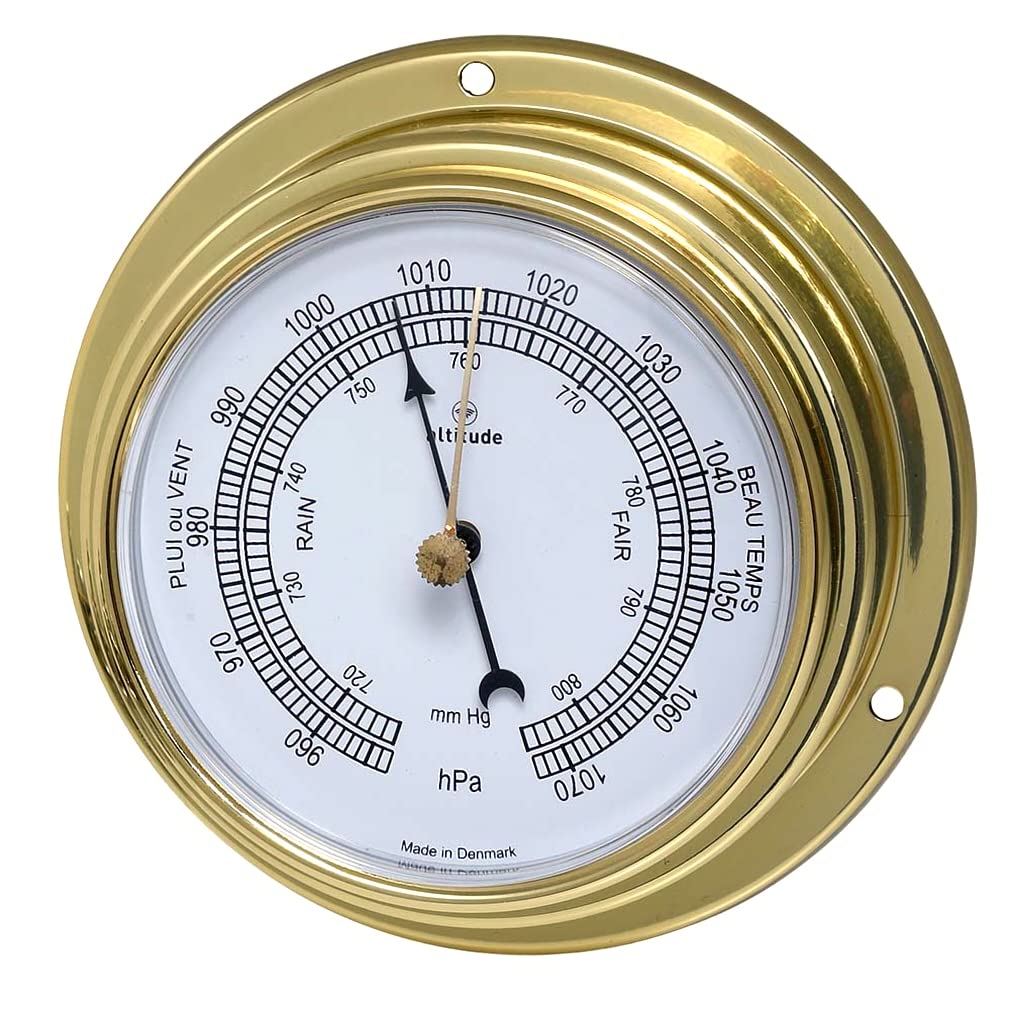 Delite 852b Altitude Schiffsbarometer Messing B x H 127 mm x 50 mm