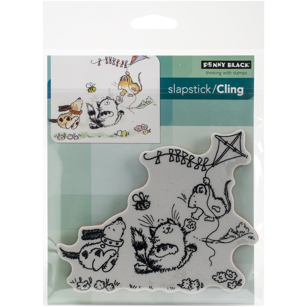 Penny Black Transparent Cling Rubber Stamp 5-Inch X 5-Inch Sheet-Furry Flight
