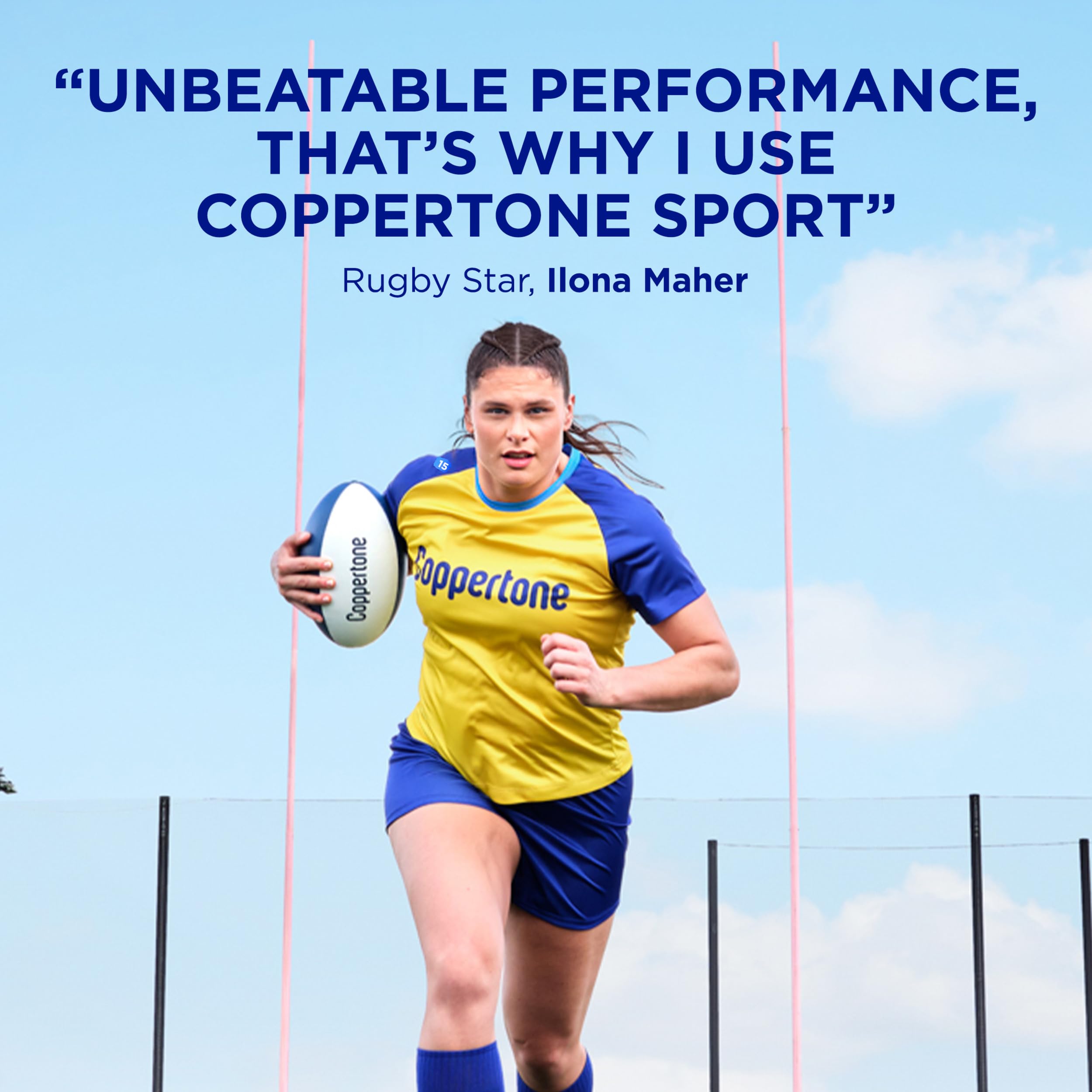 Coppertone Sport Sunscreen Lotion LSF 50, Zinkoxid, Mineral-Sonnenschutz, wasserabweisend, LSF 50, 150 ml Tube