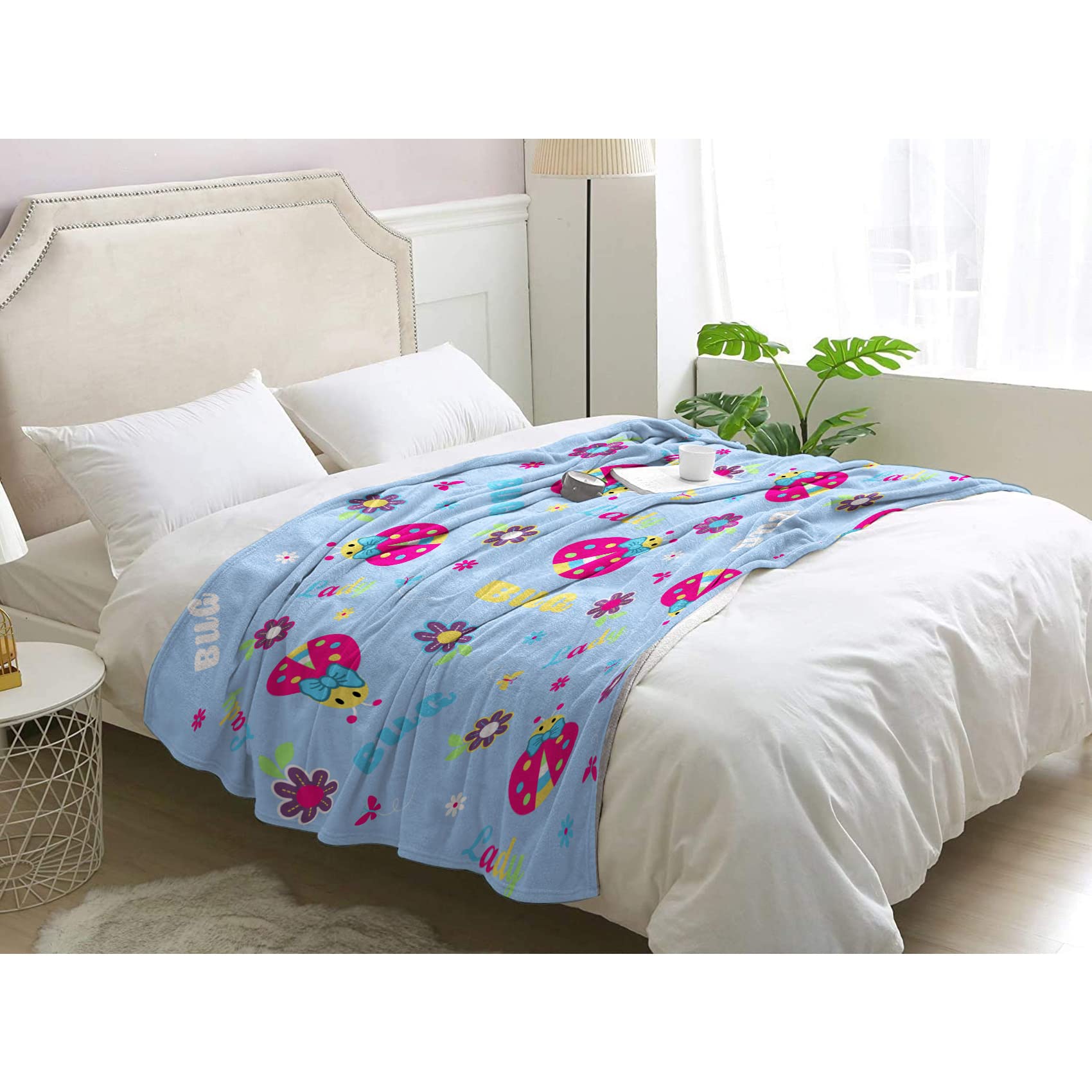 Couverture 2 Personnes BUKITA Contre le Froid : Plaid Chaud en Flanelle pour Grand Lit