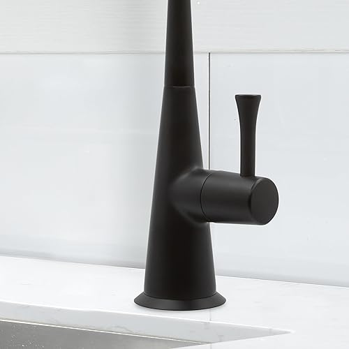 Miniatura 3 de Metpure Airgap - Grifo RO de latón de 3 puertos para sistemas de agua potable de ósmosis inversa. Cuenta con tubos de drenaje preinstalados, diseño