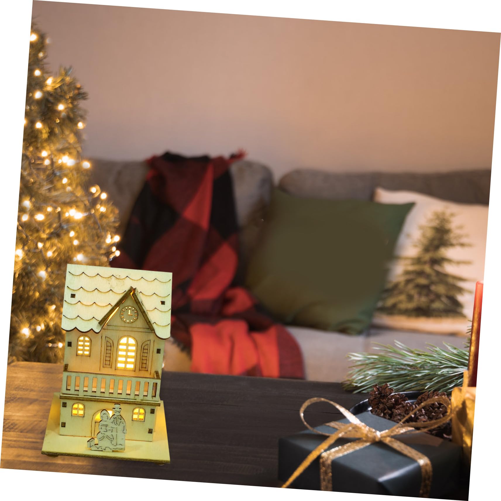 3 Pezzi Decorazioni Natalizie in Luminose Casa con Luci per Festa Natale Addobbi Romantici per Interni Regalo Originale e Atmosfera Festiva