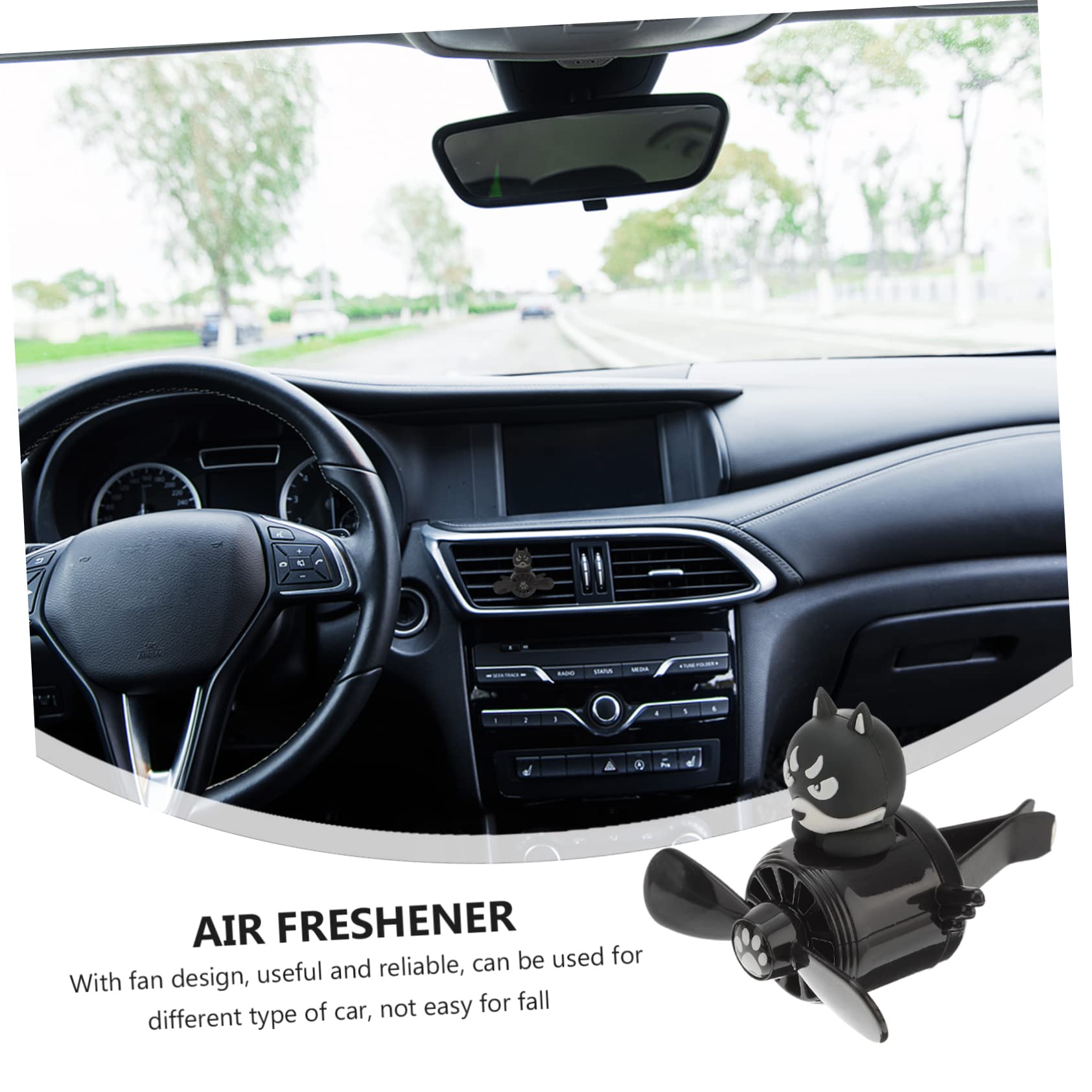 SOLUSTRE 4pezzi Diffusore Per Auto Forma Di Cartone Con Ventilatore Decorazione Da Interni Per Auto Profumo Rinfrescante e Antistress Facile Da Installare Sulla Bocchetta Aria