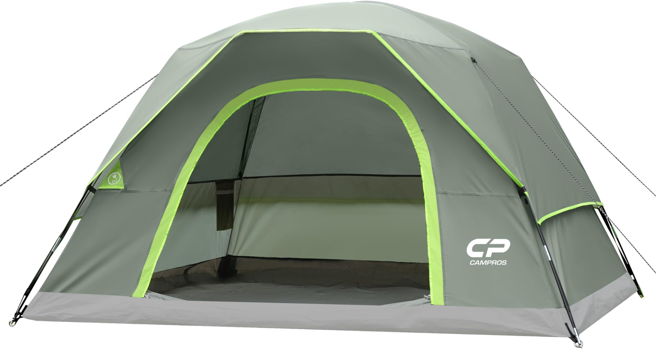 CAMPROS CP 4 Person Tent, Dome Tents for Camping with Rainfly, Waterproof Camping Tent Easy Set Up, Portable Family Tent with Large Mesh Window & Carry Bag for Outdoor Hiking