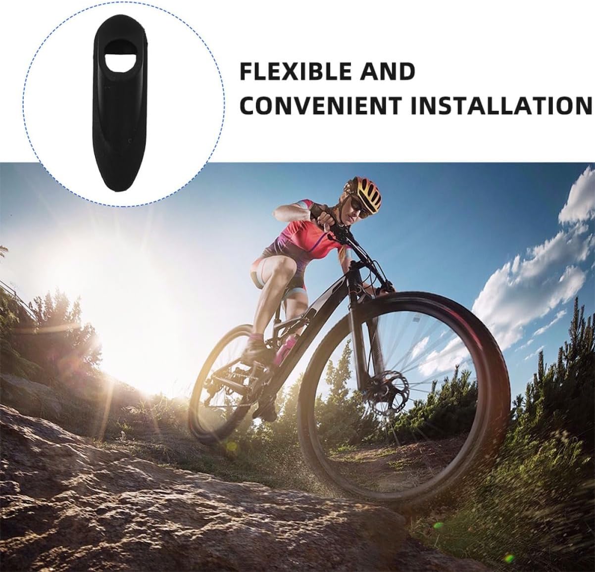 ibasenice 15pcs Bike Frame Embedded Brake Line Pipe Clamp Neat for Brake Cables Organized Design Easy Installation Construction Single Hole Housing Fixing Device