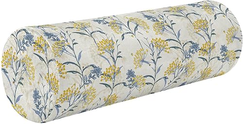 Almohadas decorativas de bayas amarillas para sofá, almohadas enrollables, almohadas redondas para sillas, funda de almohada cilíndrica, rollo de