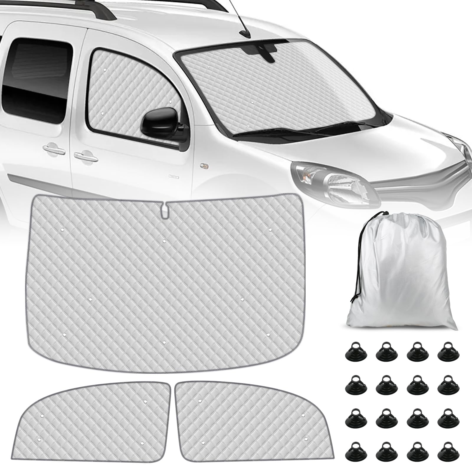 Sonnenschutz Auto Frontscheibe Ersatz für Renault Kangoo X61 II 2007-2021