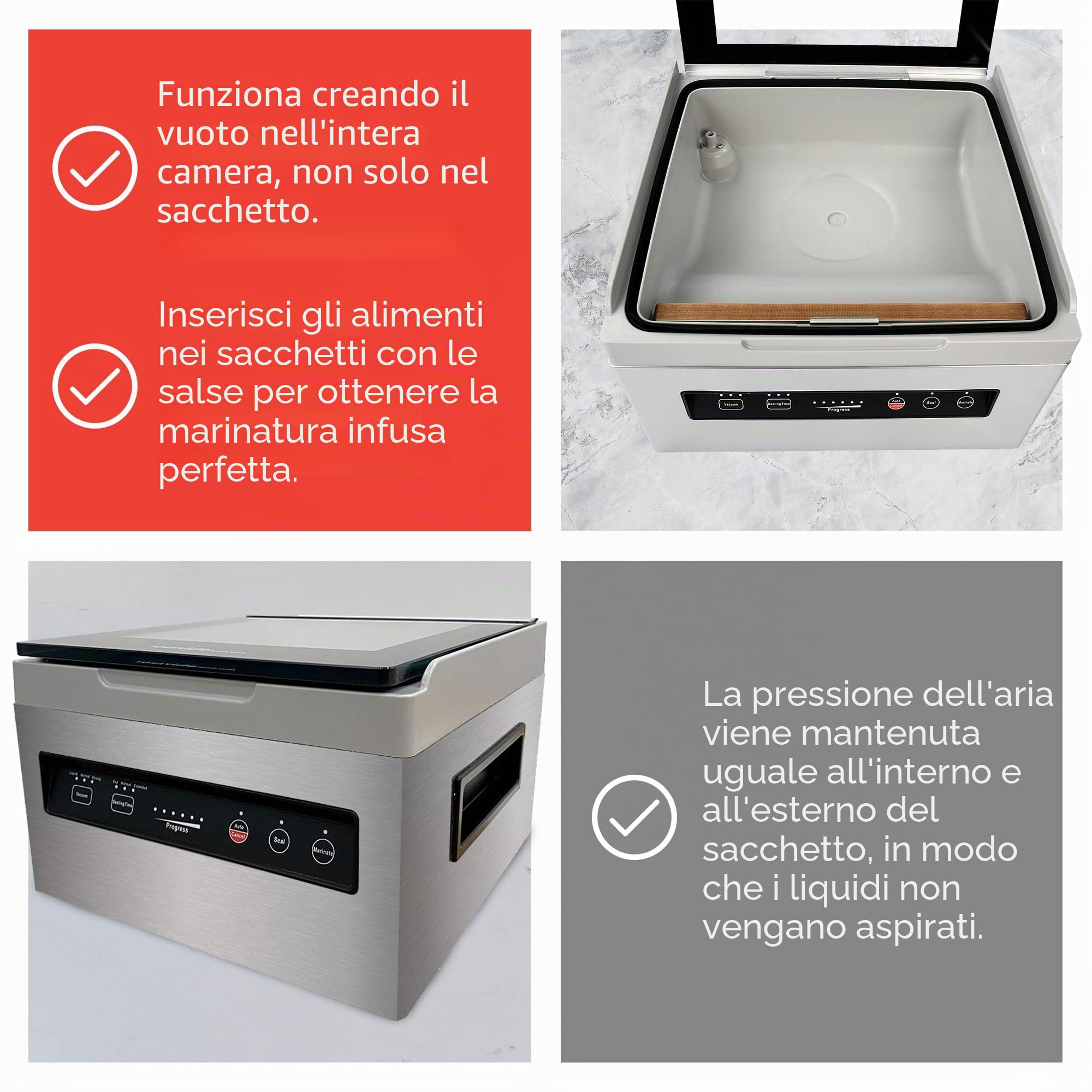 Sous Vide Tools Iv3.0, Confezionatrice Sottovuoto a Camera, Nero e Argento