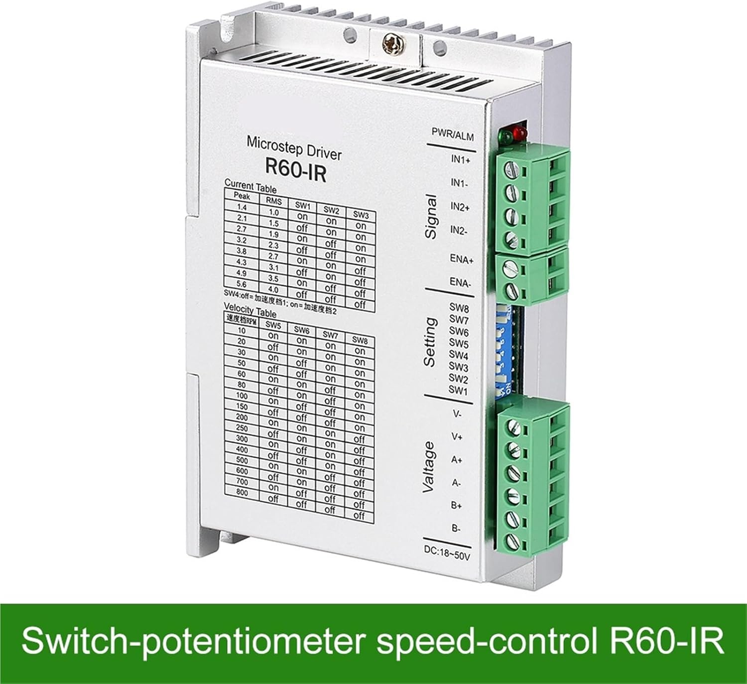 R60-IR Potentiometer Speed Control Switch Drive Stepper Motor Driver for Stepper Motor Speed Controller
